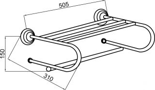 Полка для полотенец Boheme Medici бронза 10627